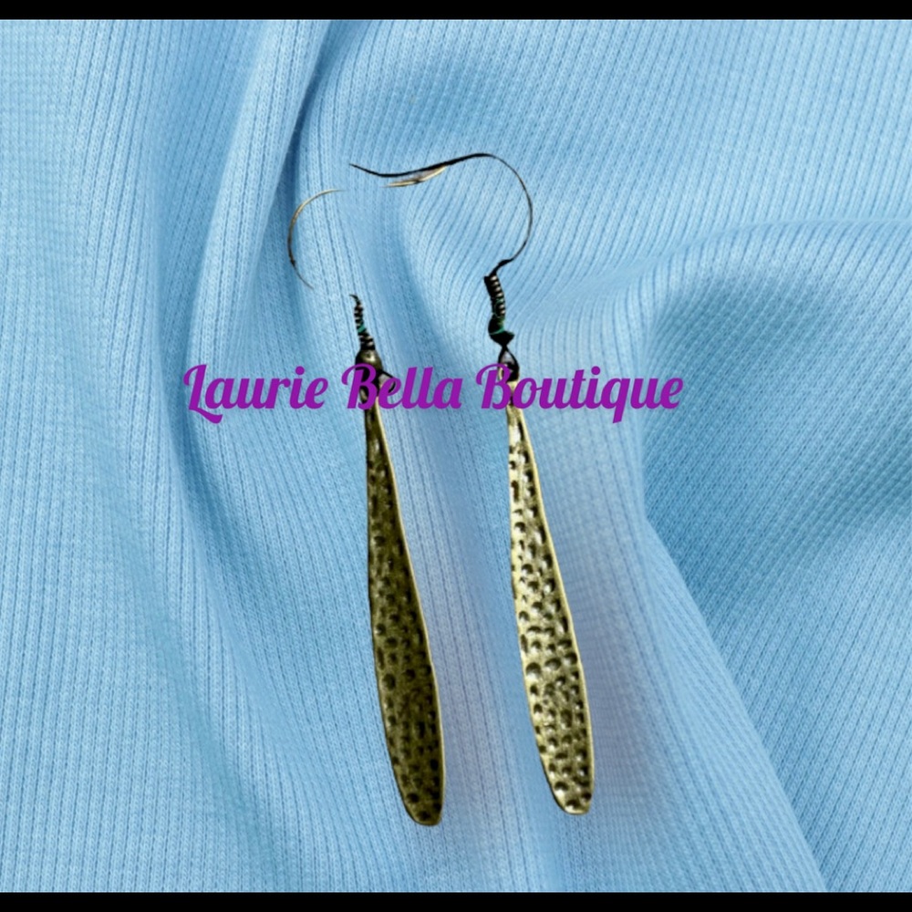 Antique Brass Tear Drop Earrings